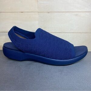Traq Alegria Barett Knit Slip-Ons Blue Women's Size 9 Shoes EU39 Slingback